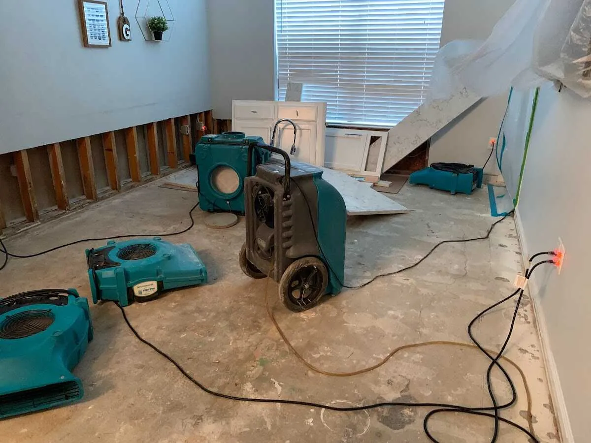 Dehumidifier in flood-cut room for Water Extraction & Removal in Farr West